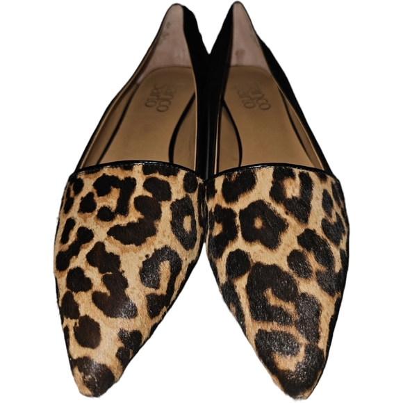 NWOT Franco Sarto Real Cow Hair & Leather Pointed Toe Heels - Picture 2 of 6